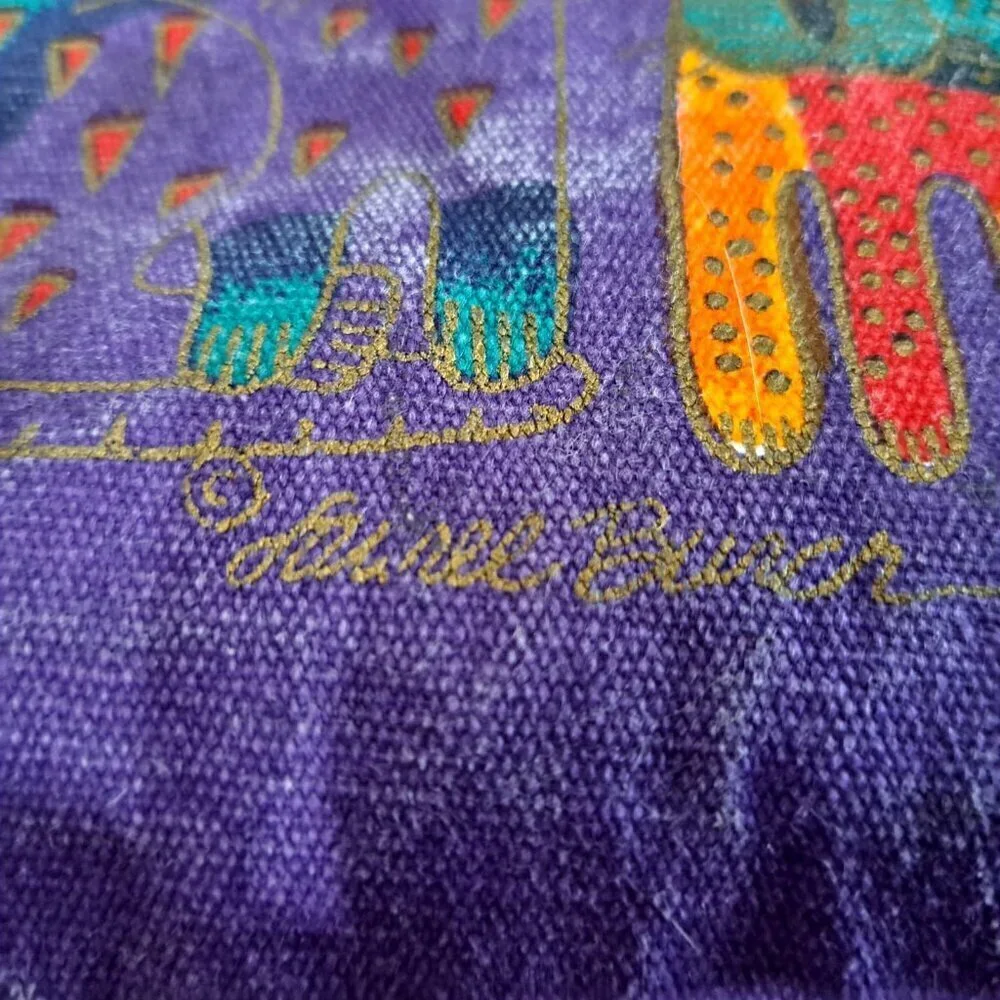 Vintage Laurel Burch Make-up Clutch Zip Closure